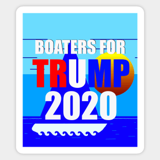 Boaters for Trump 2020 design A Sticker